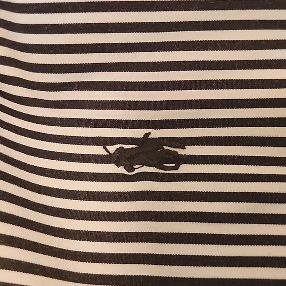 Ralph Lauren Classic Fit Long Sleeved Striped Shirt Blue White 16-32/33 - Picture 3 of 14